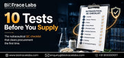 A visual representation of ten tests, emphasizing the importance of quality checks prior to product supply.